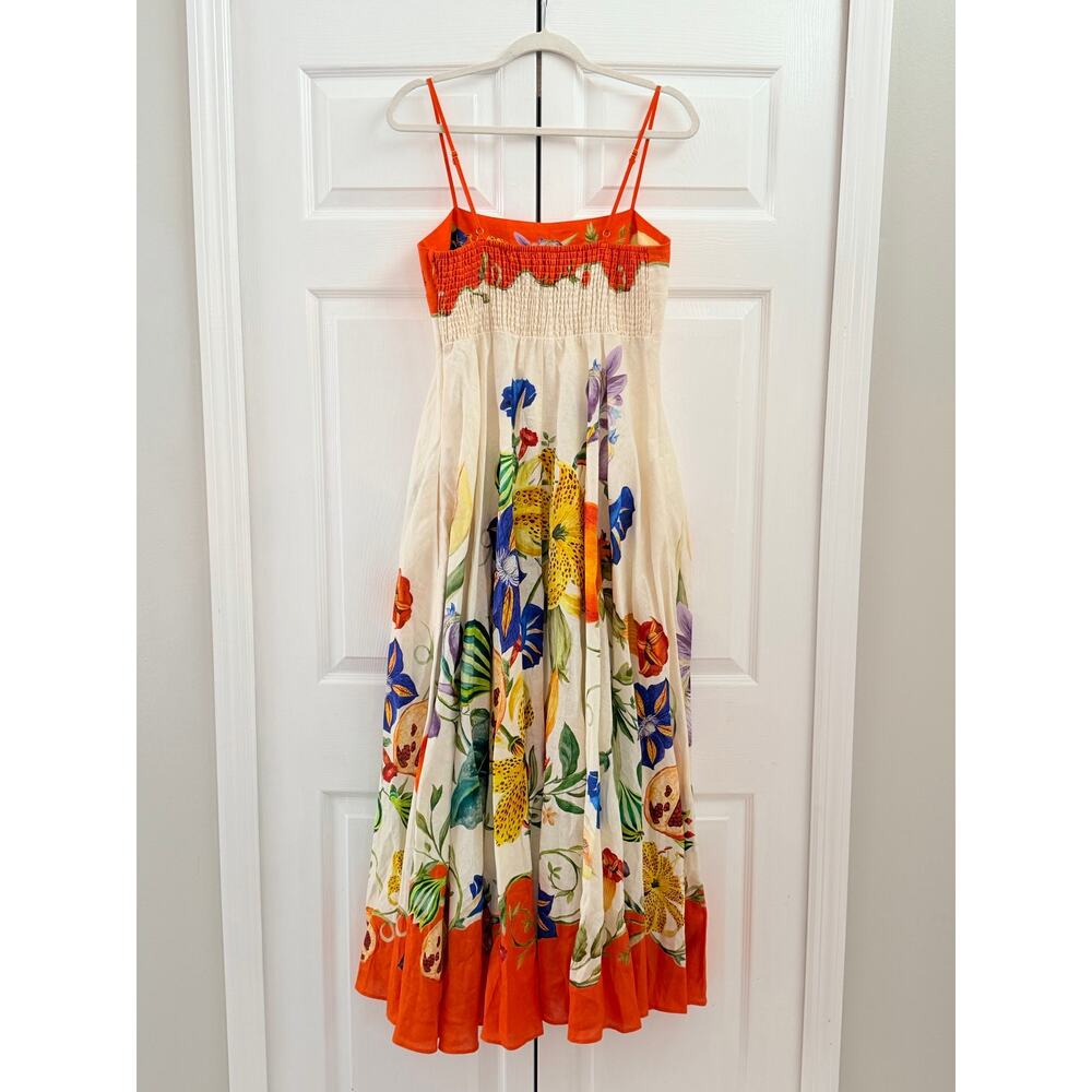 ALÉMAIS Flores Square-Neck Linen
Midi Sundress Size 10 - Picture 4 of 5